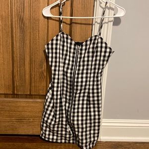 Forever 21 Black and White Plaid Dress